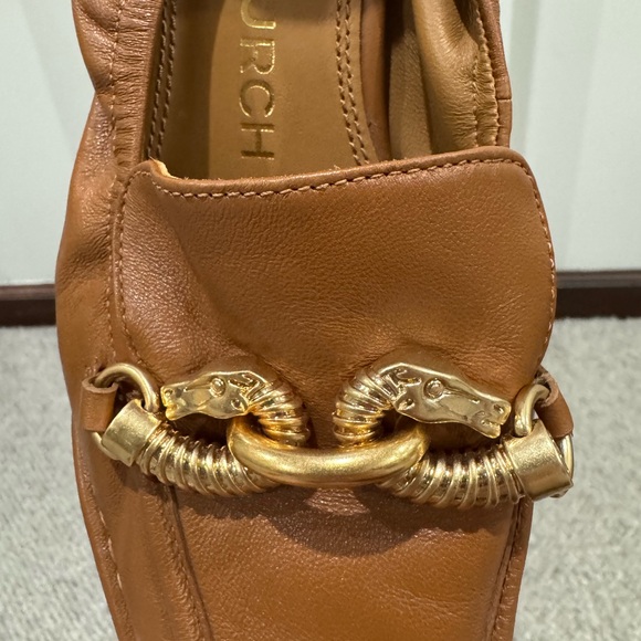 Tory Burch Brown Leather Jessa Loafers Size 8 Horse-bit Equestrian - Picture 3 of 9